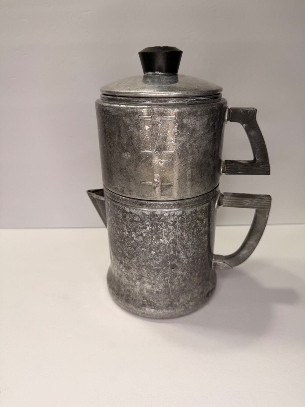 Vintage 1950'sWear-Ever 3046 Aluminum 6 Cup Stovetop Coffee Maker USA